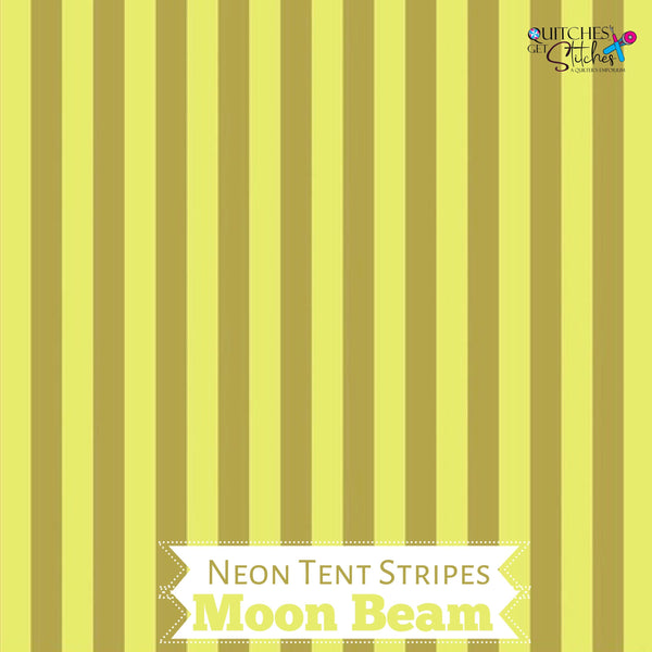 Moon Beam Neon Tent Stripe - Tula Pink True Colors - 100% Cotton - Free Spirit Fabrics - PWTP069.MOONBEAM