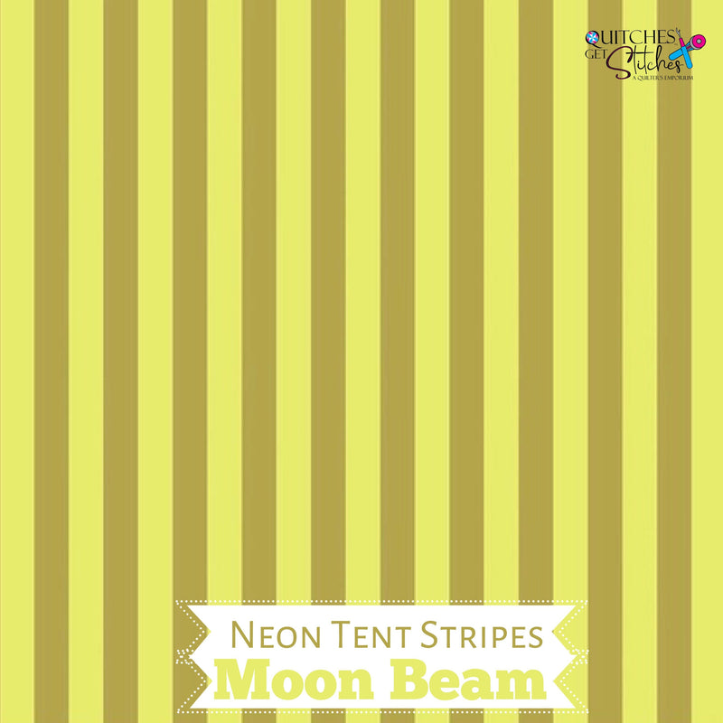 Moon Beam Neon Tent Stripe - Tula Pink True Colors - 100% Cotton - Free Spirit Fabrics - PWTP069.MOONBEAM