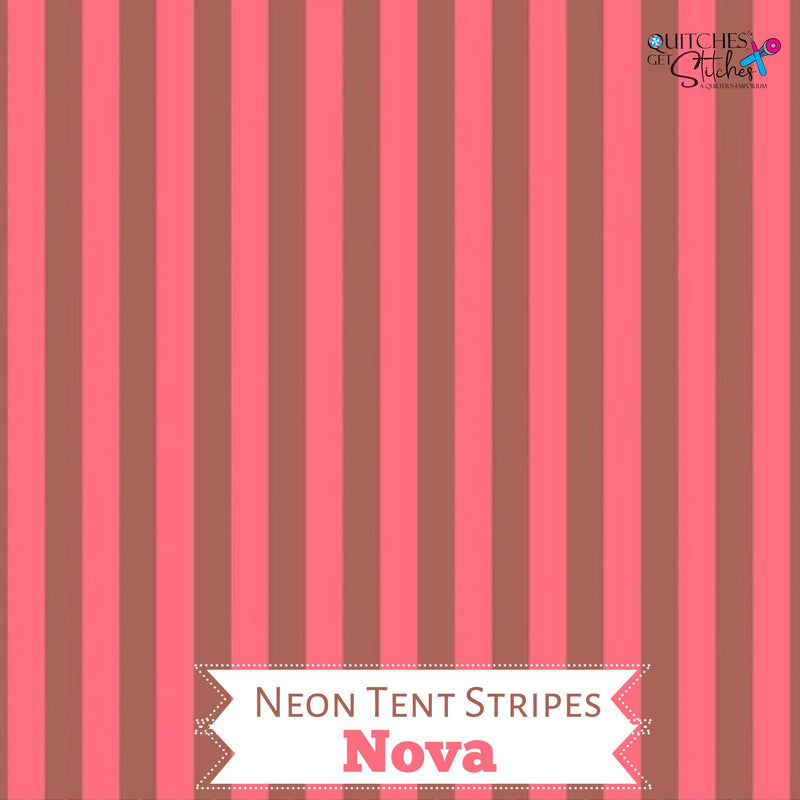 Nova Neon Tent Stripe - Tula Pink True Colors - 100% Cotton - Free Spirit Fabrics - PWTP069.NOVA