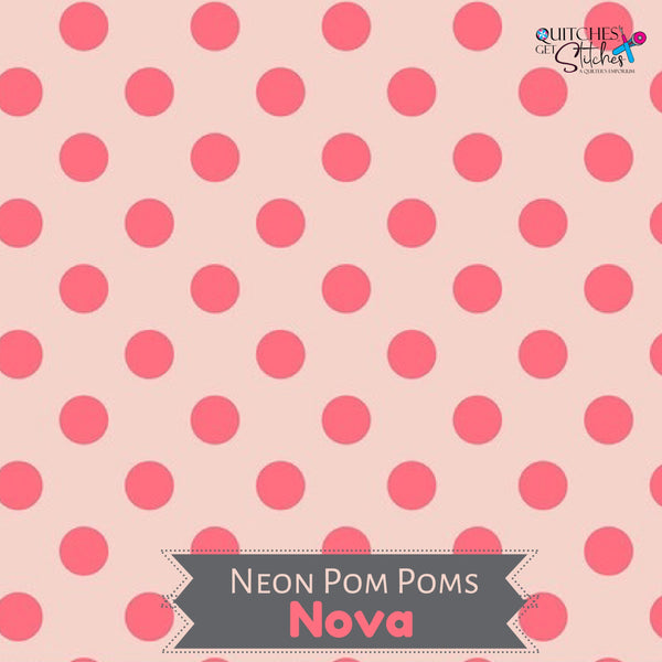 Nova Neon Pom Pom - Tula Pink True Colors - 100% Cotton - Free Spirit Fabrics - PWTP157.NOVA