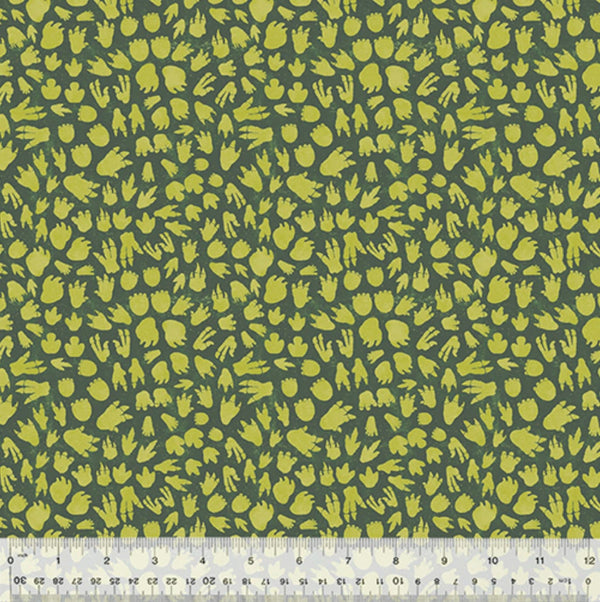Dinosaur Tracks Fern - Age of the Dinosaurs by Katherine Quinn for Windham Fabrics - 100% Cotton - 53560D-10