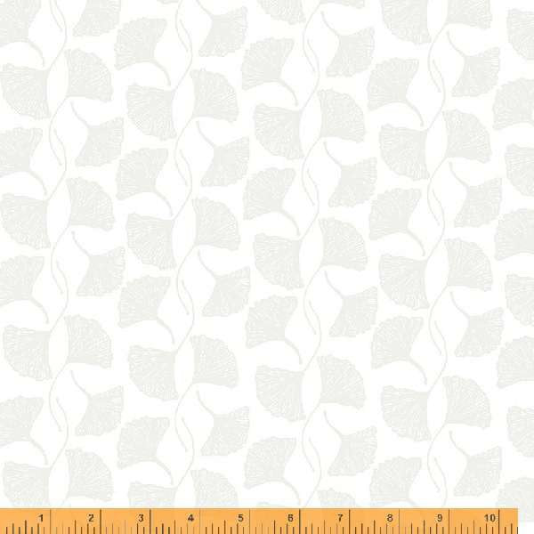 Ginkgo Leaves White on White - Maker’s Collage - Windham Fabrics - 100% Cotton - 53231-8