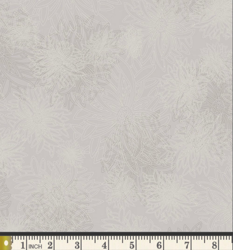 Storm Winds Gray Floral Elements - Art Gallery Fabrics - 100% Cotton - FE-547