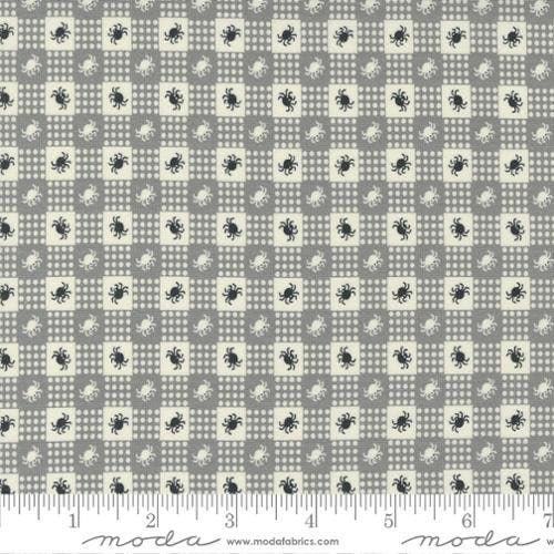 Owl O Ween Spider Gingham in Midnight - Urban Chiks for Moda Fabrics - 100% Cotton - 31194 17