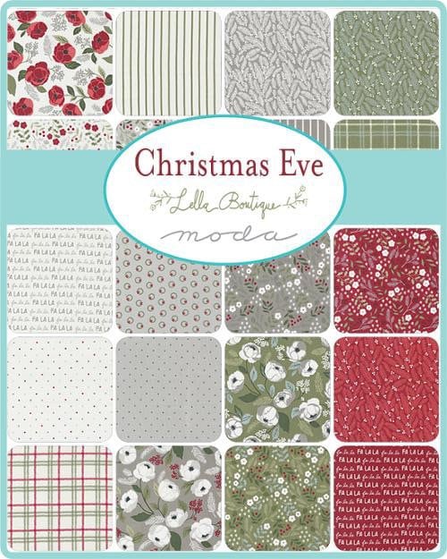 Christmas  Eve Mini Charm Pack by Lella Boutique for Moda Fabrics - 42 pcs - 100% Cotton - 5180MC