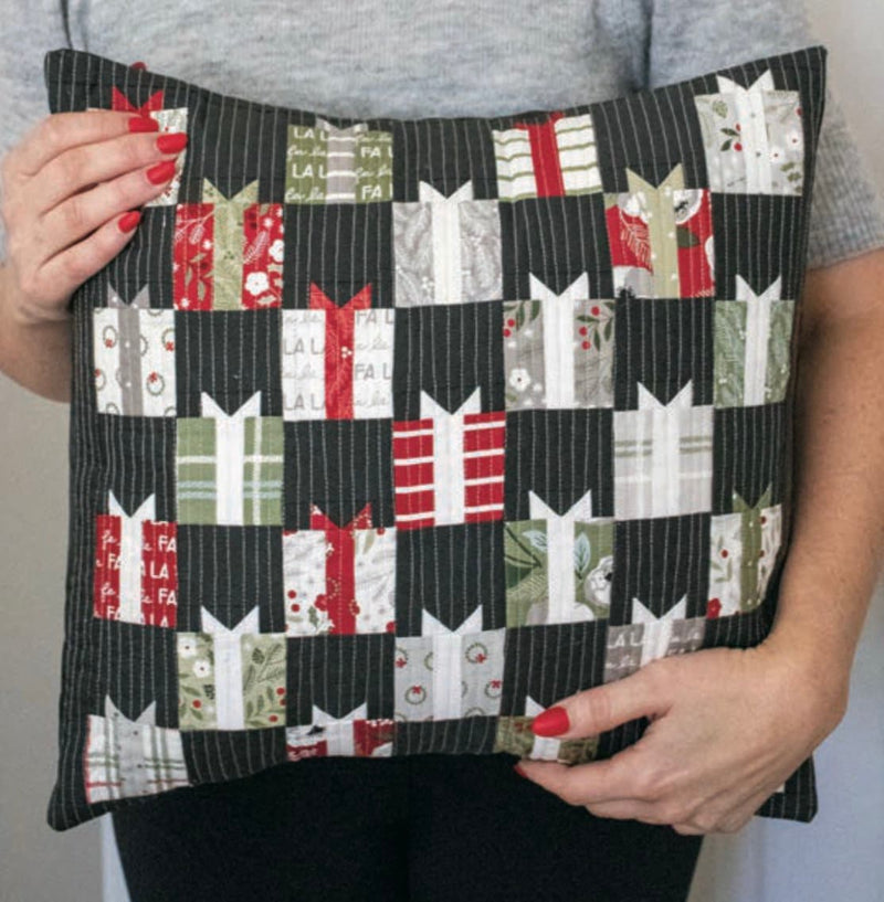 Giving Season Pillow Project - Featuring Christmas Eve Mini Charm Pack by Lella Boutique for Moda Fabrics