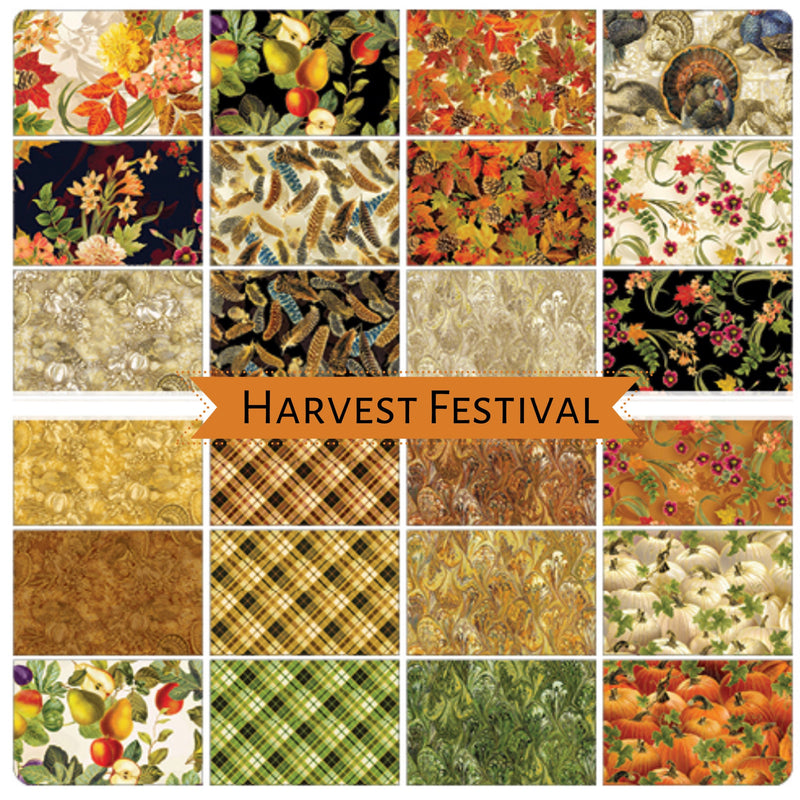 Harvest Toile Gold - Harvest Festival - Kansas Studio - 14032M-30