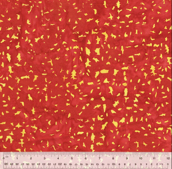 Splash Batiks Mini Motif Red - Sold by the Half Yard - QE6 Splash Anthology Fabrics - 431Q-1