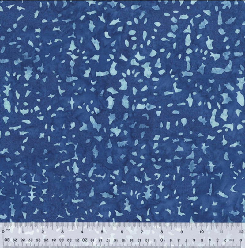 Splash Batiks Mini Motif Blue - Sold by the Half Yard - QE6 Splash Anthology Fabrics - 431Q-6