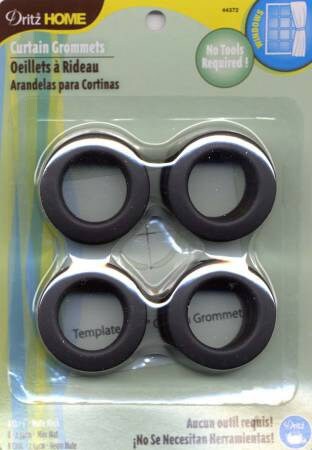 1” Curtain Grommets 8-ct - Matte Black, Satin Nickel, or Champagne