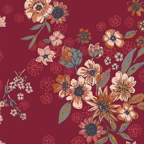 Constant Companion Double Brushed Flannel - Heart Red - Art Gallery Fabrics - 100% Cotton - F37300