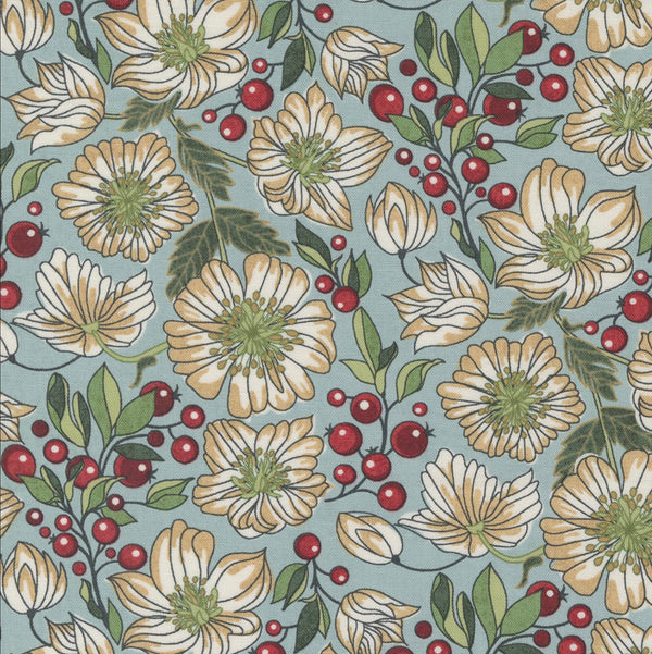 Christmas Rose Frost - Half Yard Increments - Jolly Good by BasicGrey for Moda Fabrics -  100% Cotton - 30720 14