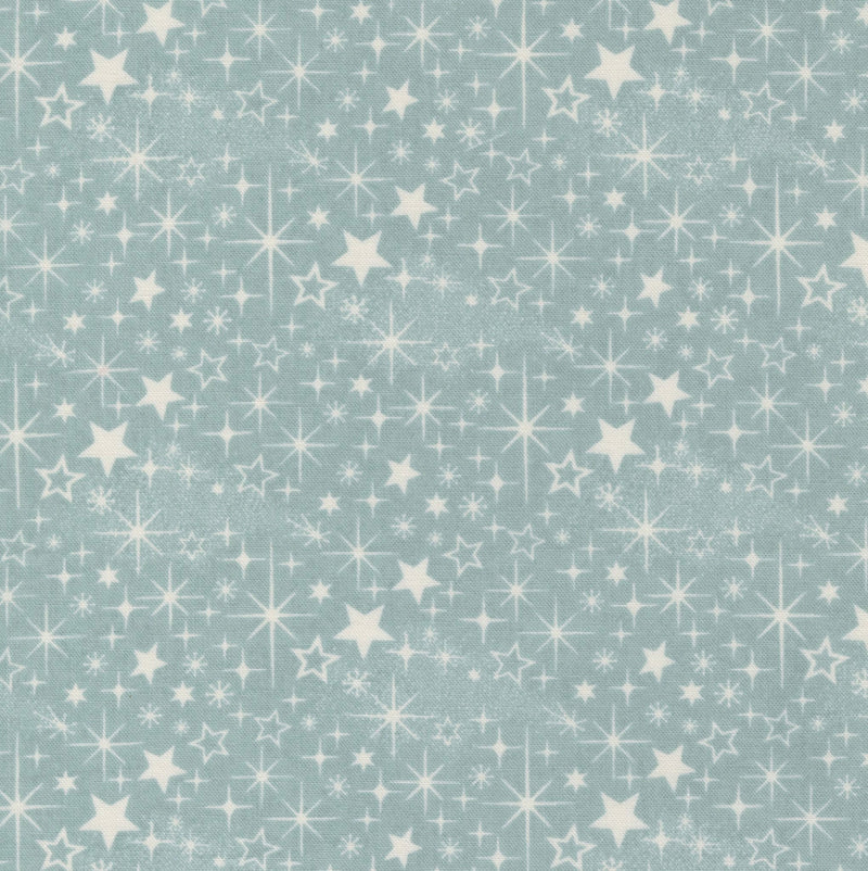 Tinsel Stars Frost - Half Yard Increments - Jolly Good by BasicGrey for Moda Fabrics -  100% Cotton - 30725 15