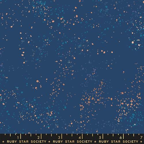 Bluebell Speckled Metallic - Sold by the Half Yard - Rashida Coleman Hale for Ruby Star Society - 100% Cotton - Moda Fabrics - RS5027 109M