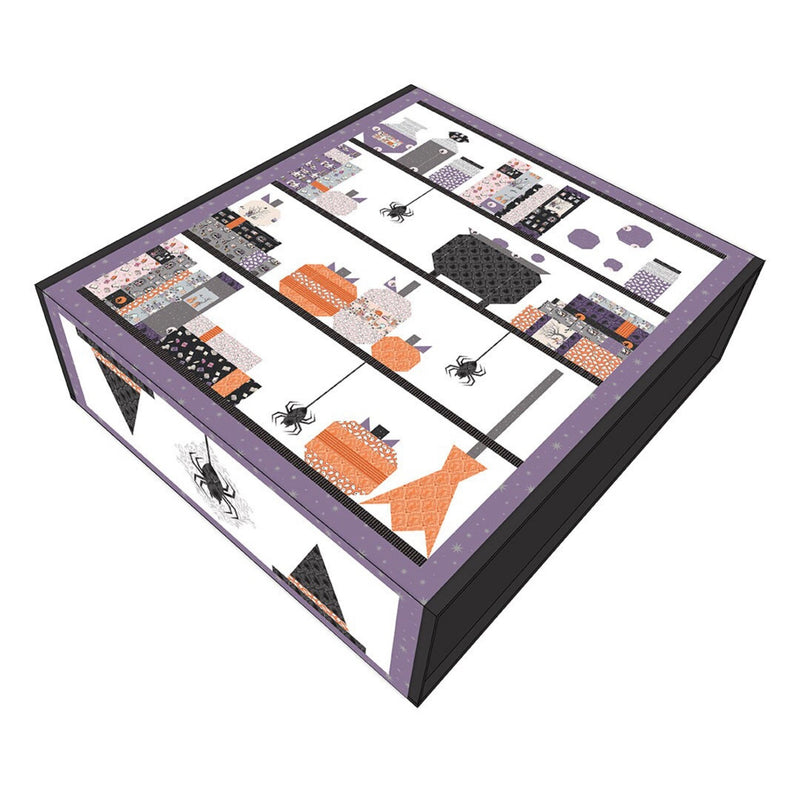 Spooky Shelfie Boxed Quilt Kit by Melissa Mortenson of Polka Dot Chair - 48 x 68 - Riley Blake Designs - KT-13200