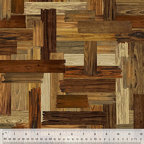 Wood Planks Quilt Backing - 108” wide - Sold by the Half Yard - 100% Cotton - Windham Fabrics - 53582DW-1