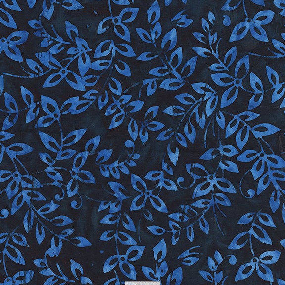 Splash Batiks Beanstalk “Navy” - Sold by the Half Yard - QE6 Splash Anthology Fabrics - 434Q-5