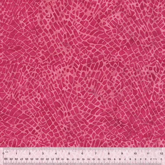 Splash Batiks Reptile Skin “Fuschia” - Sold by the Half Yard - QE6 Splash Anthology Fabrics - 435Q-1