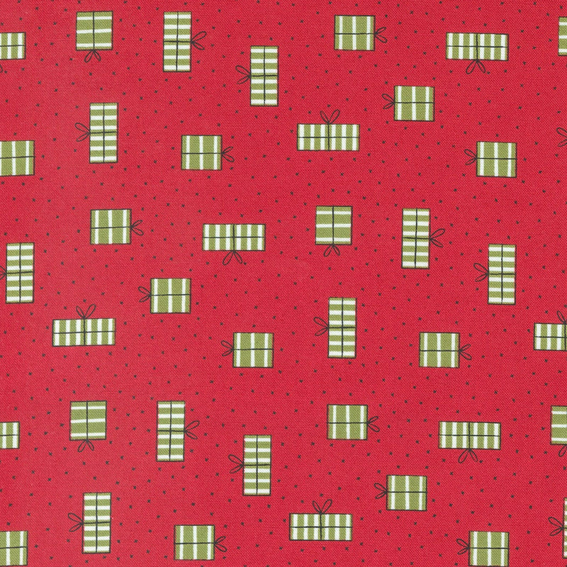 Sweetwater Blizzard Wrapped Up Christmas Presents in Red - Sold by the Half Yard - Moda Fabrics - 100% Cotton - 55623 14