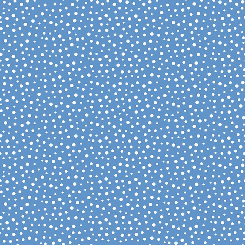 Irregular Dots Blue Snow- Sold By The Half Yard - 100% Cotton - Susybee Fabrics - SB20171-740