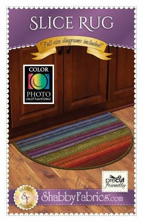 Slice Rug by Shabby Fabrics - Jelly Roll Rug - Paper Pattern -SF4993