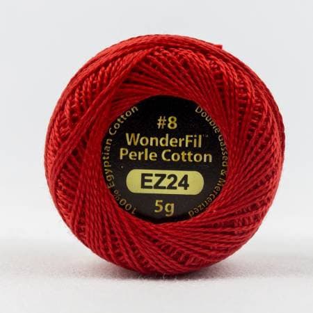A Dozen Roses (Red) 8wt Perle Cotton Thread -  5-Gram- 42 Yards - 100% Egyptian Cotton Thread - EL5G-24
