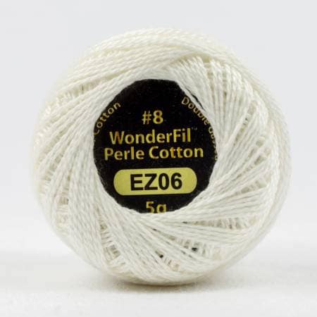 Snow Globe (off-white) 8wt Perle Cotton Thread -  5-Gram- 42 Yards - 100% Egyptian Cotton Thread - EL5G-6