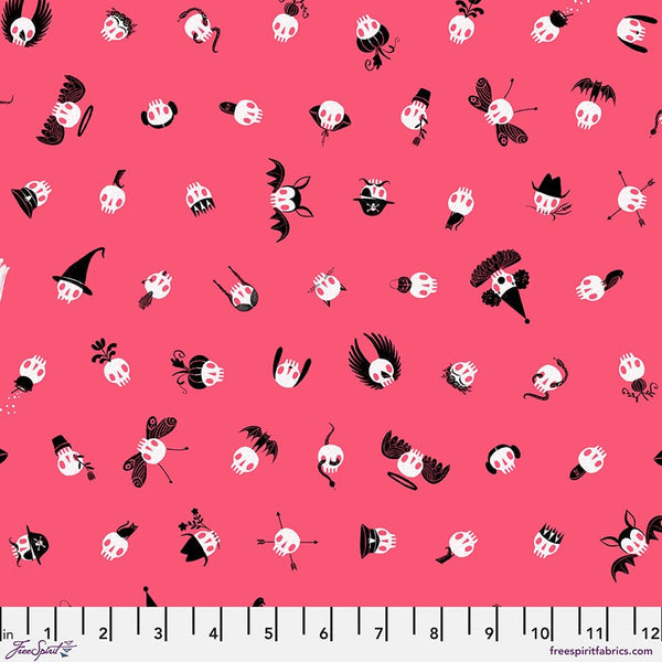 Dress Up Pink - Sold by the Half Yard - Pretty Creepy by Cori Dantini - PWCD067.XPINK