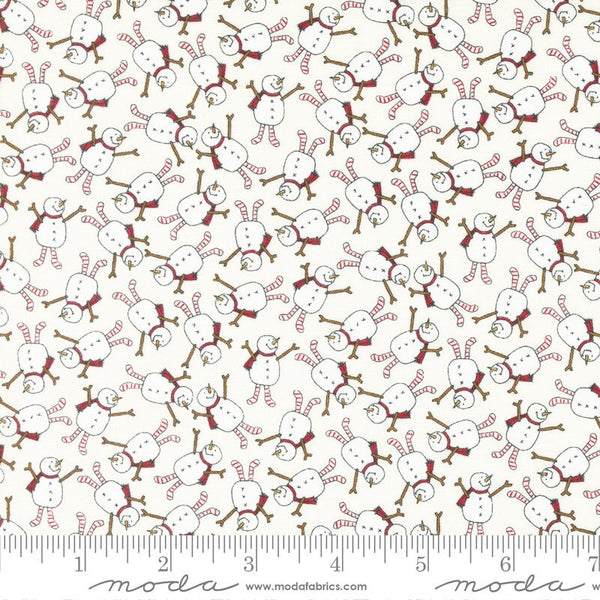 Sweetwater Blizzard Frosty Snowman in Vanilla - Sold by the Half Yard - Moda Fabrics -  100% Cotton - 55622 11