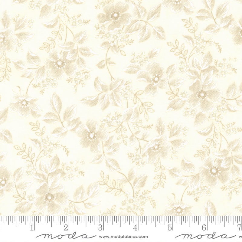 Delicate Blossoms Cascade in Cloud - Sold by the Half Yard - 3 Sisters for Moda Fabrics - 44321 11