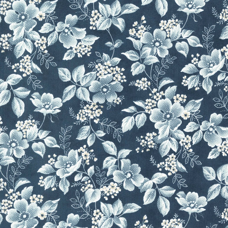 Delicate Blossoms Cascade in Midnight - Sold by the Half Yard - 3 Sisters for Moda Fabrics - 44321 15