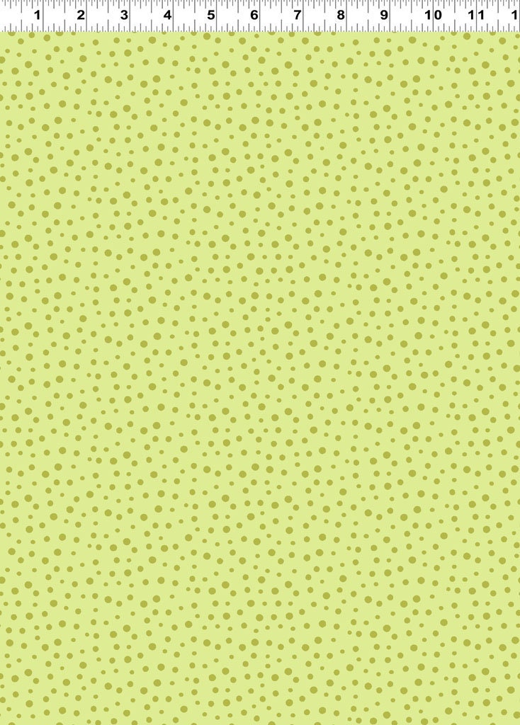 Irregular Dots Light Green- Sold By The Half Yard - 100% Cotton - Susybee Fabrics - SB20171-815