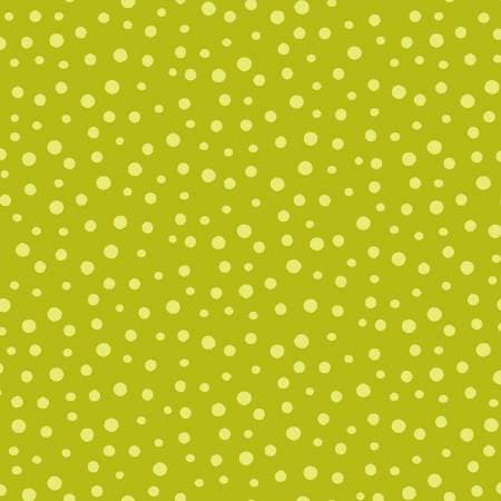 Irregular Dots Green- Sold By The Half Yard - 100% Cotton - Susybee Fabrics - SB20171-845
