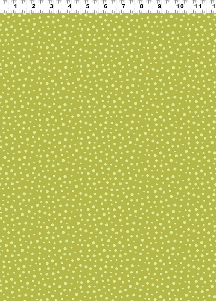 Irregular Dots Green- Sold By The Half Yard - 100% Cotton - Susybee Fabrics - SB20171-845
