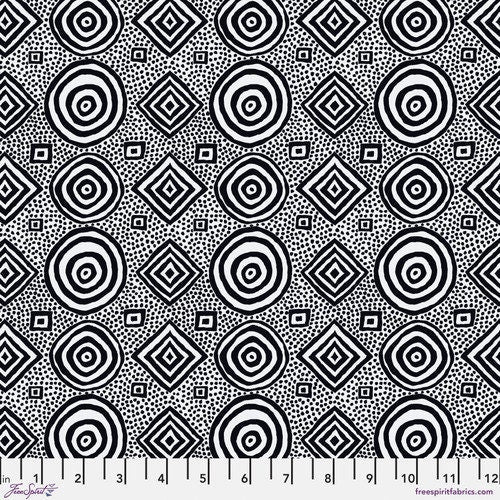 Good Vibrations White - Sold by the Half Yard - Brandon Mably/Kaffe Fassett Collective - 100% Cotton - PWBM065.WHITE