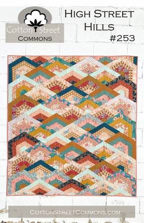 High Street Hills by Cotton Street Commons - Paper Pattern - Fat Quarter Quilt - 62" x 68"