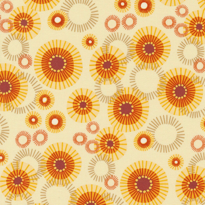 Mod Indian Blanket Flowers Cream - Sold by the Half Yard - Forest Frolic - Robin Pickens for Moda - 48743 12