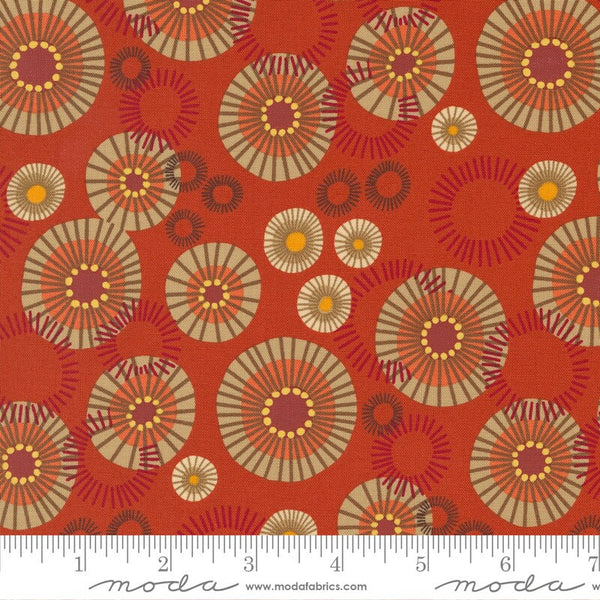 Mod Indian Blanket Flowers Copper - Sold by the Half Yard - Forest Frolic - Robin Pickens for Moda - 48743 18