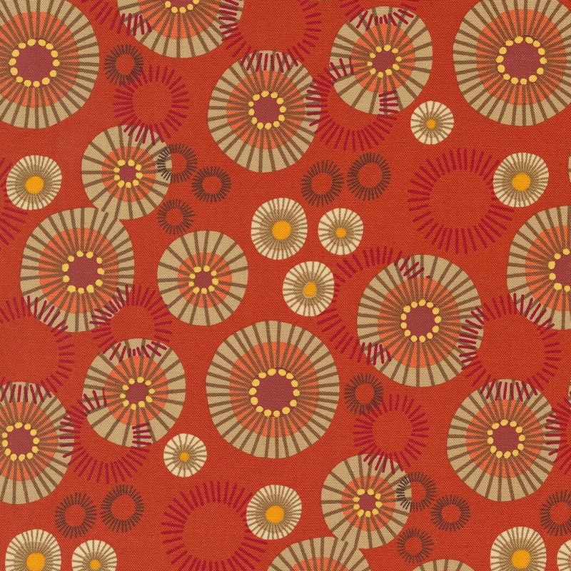 Mod Indian Blanket Flowers Copper - Sold by the Half Yard - Forest Frolic - Robin Pickens for Moda - 48743 18