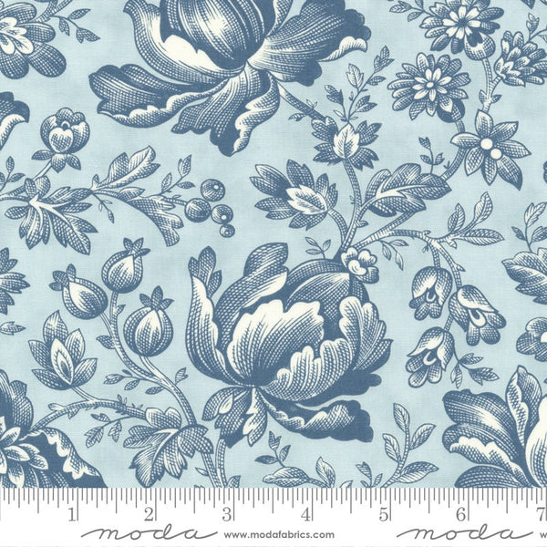 Floral Toile Cascade in Sky - Sold by the Half Yard - 3 Sisters for Moda Fabrics - 44320 13