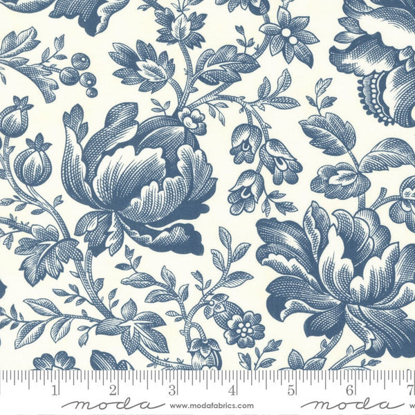 Floral Toile Cascade in Cloud/Dusk - Sold by the Half Yard - 3 Sisters for Moda Fabrics - 44320 21