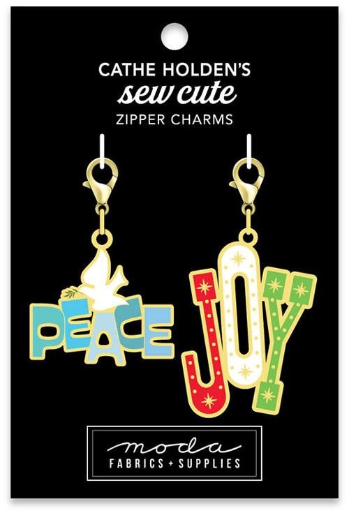 Peace and Joy Zipper Pulls by Cathe Holden - 2 ct - CH129