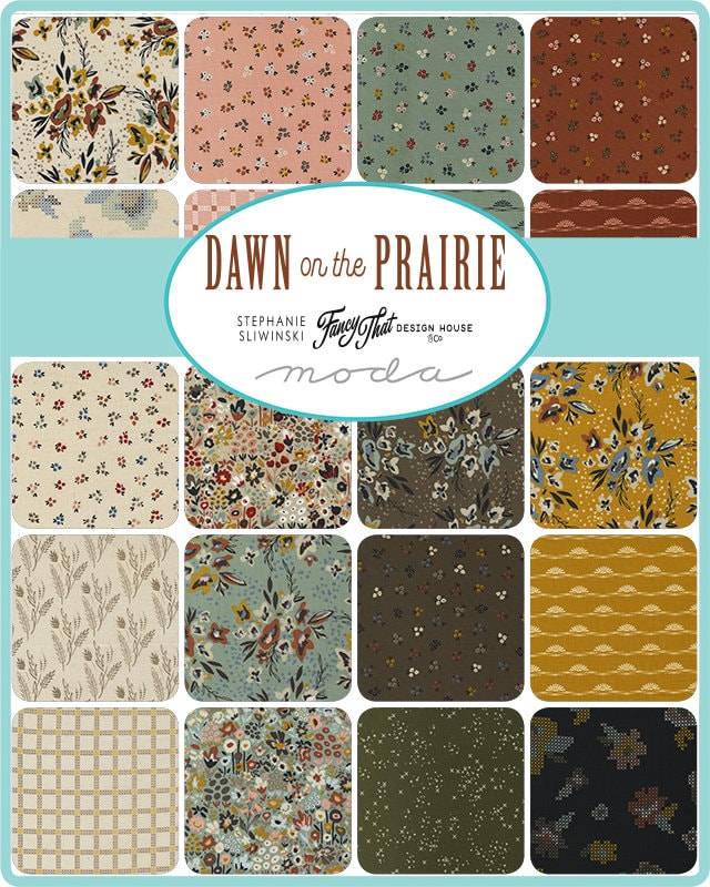 Spray and Sprig Florals Unbleached - Sold by the Half Yard - Dawn on the Prairie - Fancy That Design House for Moda - 45570 11