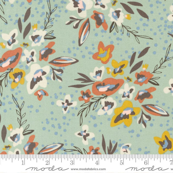 Spray and Sprig Florals Rainy Mist - Sold by the Half Yard - Dawn on the Prairie - Fancy That Design House for Moda - 45570 18