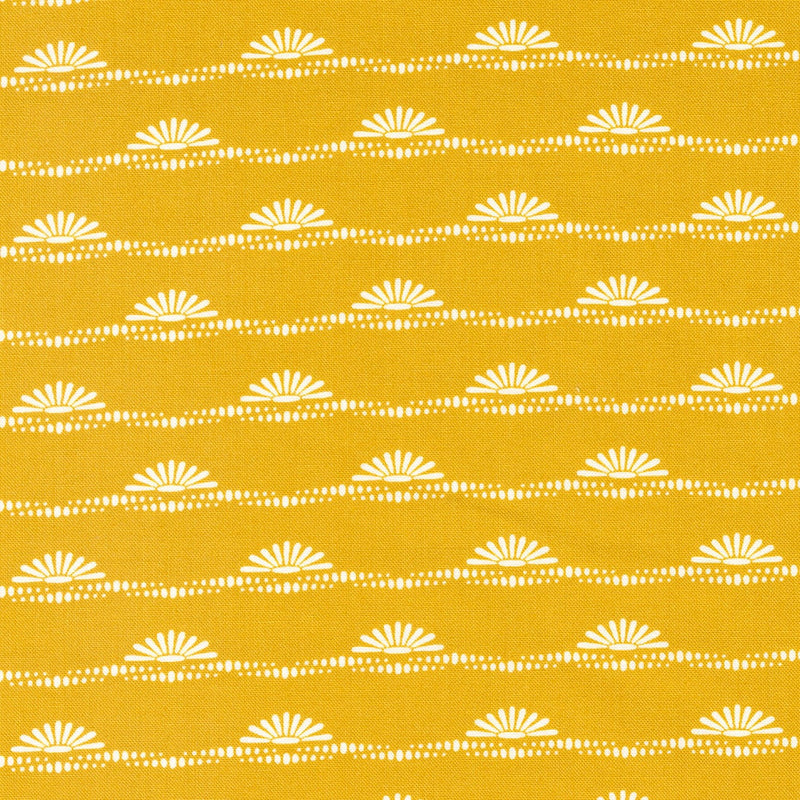 Prairie Sun Stripes in Golden Mustard - Sold by the Half Yard - Dawn on the Prairie - Fancy That Design House for Moda - 45576 20