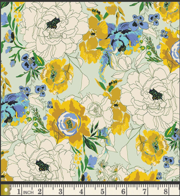 Charlotte's Garden Mist - Sold by the Half Yard - Charlotte by Bari J - Art Gallery Fabrics - 100% Cotton - CTT36700