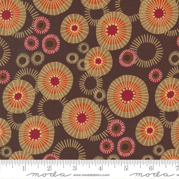 Mod Indian Blanket Flowers Chocolate - Sold by the Half Yard - Forest Frolic - Robin Pickens for Moda - 48743 15