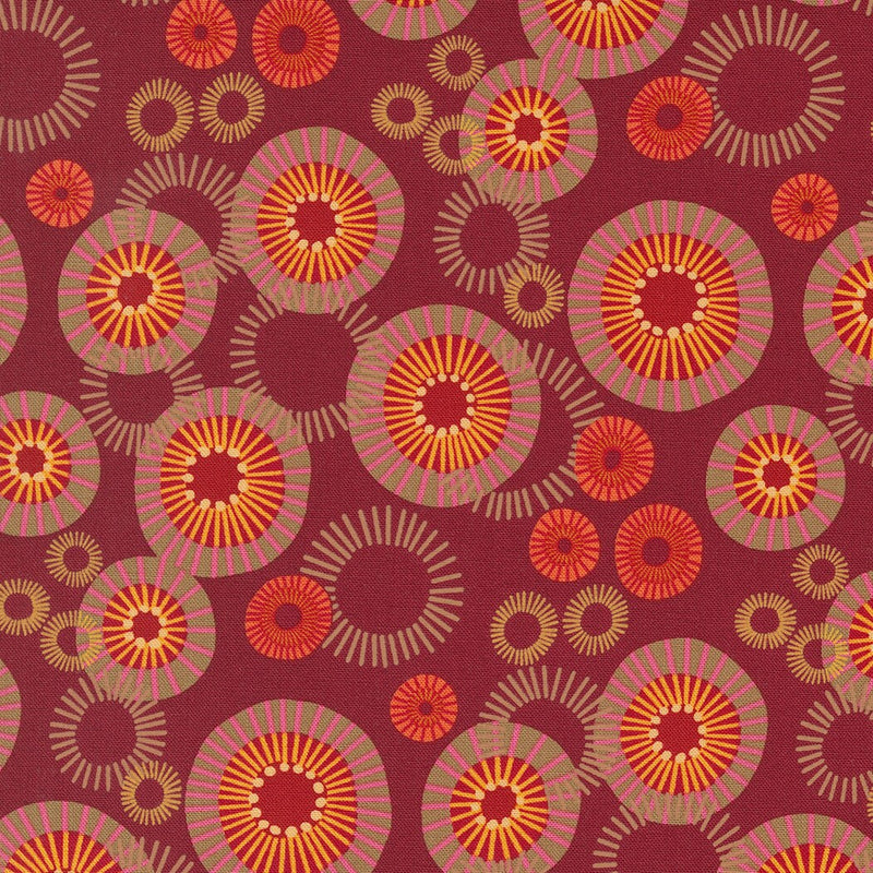 Mod Indian Blanket Flowers Cinnamon - Sold by the Half Yard - Forest Frolic - Robin Pickens for Moda - 48743 16