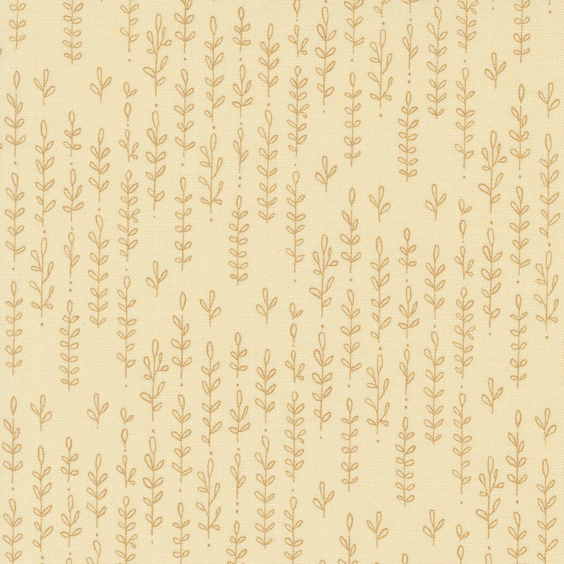 Leafy Stripes in Cream - Sold by the Half Yard - Forest Frolic - Robin Pickens for Moda - 487445 12