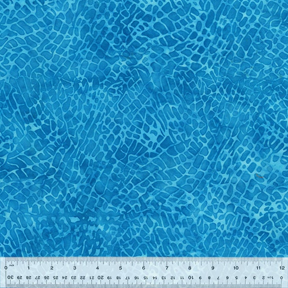 Splash Batiks Reptile Skin “Ocean” - Sold by the Half Yard - QE6 Splash Anthology Fabrics - 435Q-2